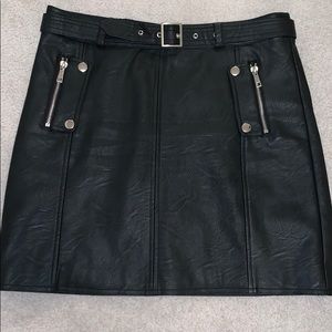 Topshop leather skirt